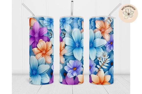 20oz 3D Pastel Flower Tumbler Paper Art: Integrating Digital Assets into Sublimation Workflows