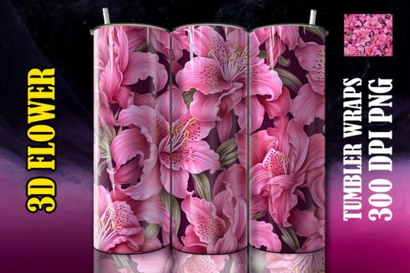 3D Alstroemerias Flower Tumbler 1: A Comprehensive Guide to Digital Sublimation Design