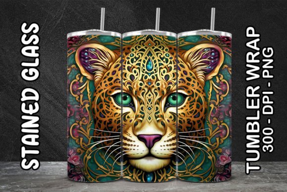 3D Cheetah Mystical Tumbler 2: Digital Sublimation Design