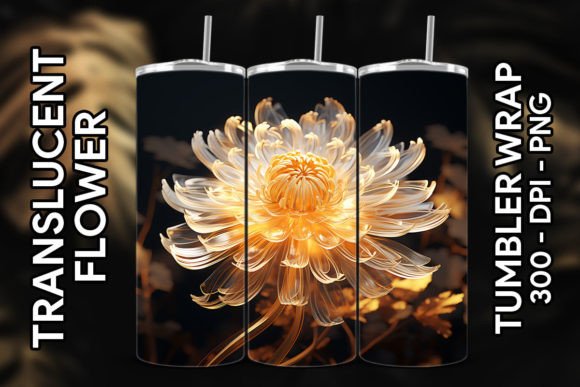 3D Chrysanthemum Tumbler: Mastering Digital Sublimation Design