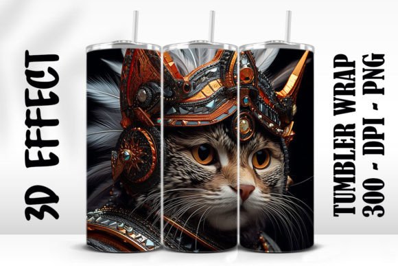 3D Effect Cat Tumbler 1 Design Guide