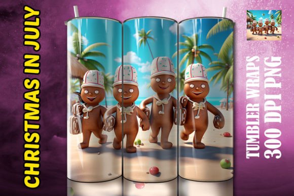 3D Gingerbread Men Tumbler Design Guide