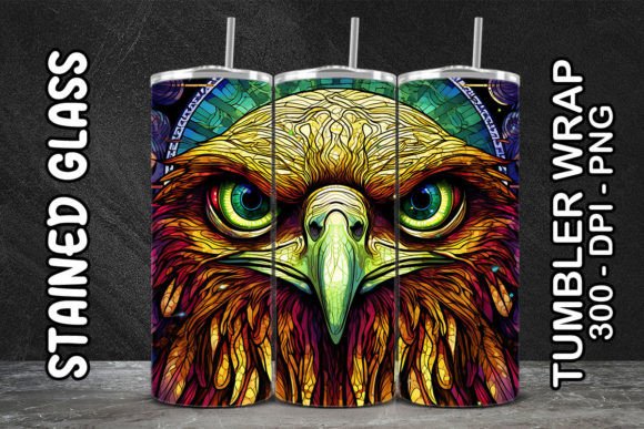 3D Golden Eagle Mystical Tumbler 2: Elevating Sublimation Projects with High-Resolution Digital Art
