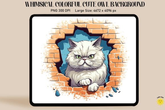 3D Graffiti Cartoon Persian Cat Digital Asset Guide
