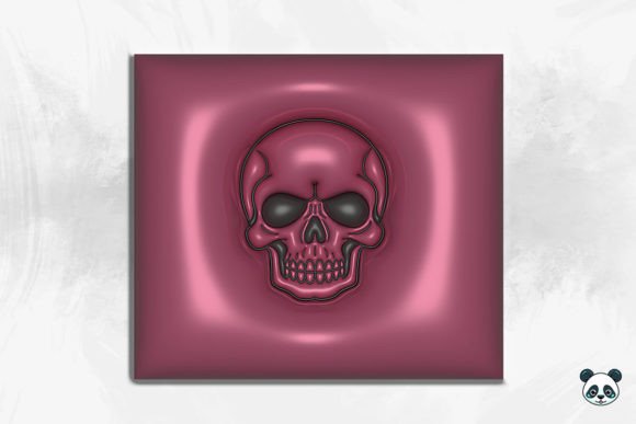 3D Inflated Skull 20oz Tumbler Wrap: Digital Design Guide