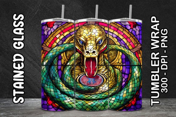 3D King Cobra Mystical Tumbler 3: Elevating Custom Drinkware with High-Resolution Digital Art