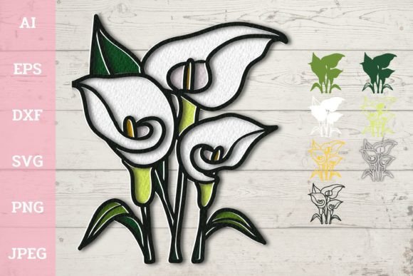 3D Layered Calla Lily Flowers: Symbolism & Design