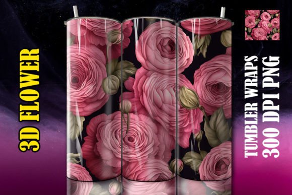 3D Ranunculus Flower Tumbler 3 Design Guide