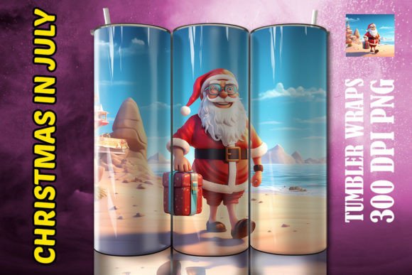 3D Santa Claus Tumbler 7: Sublimation Design Guide