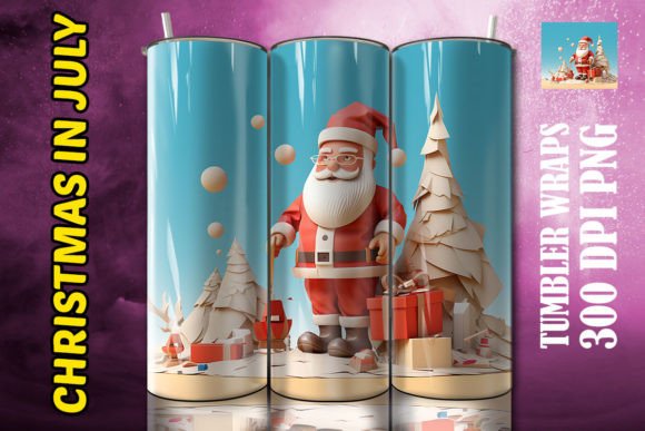 3D Santa Claus Tumbler 8: Sublimation Design Guide