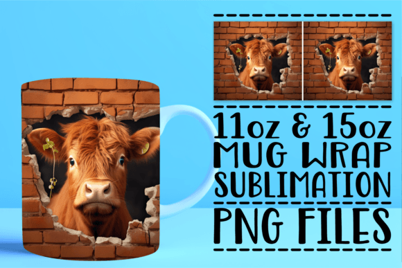 3D Wild Wall Mug Scenes: Elevating Sublimation with High-Impact Visuals