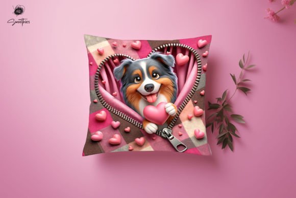 3D Zipper Dog Valentine Pillow PNG 30 Design Guide