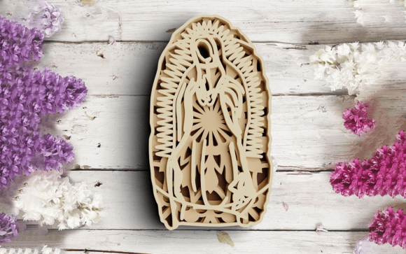 Crafting Devotional Art with 3D Christian Virgin Mary SVG DXF Files