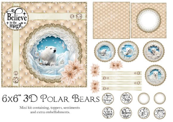 Crafting Winter Magic with 3D Polar Bears and the 6 x 6 Mini Kit