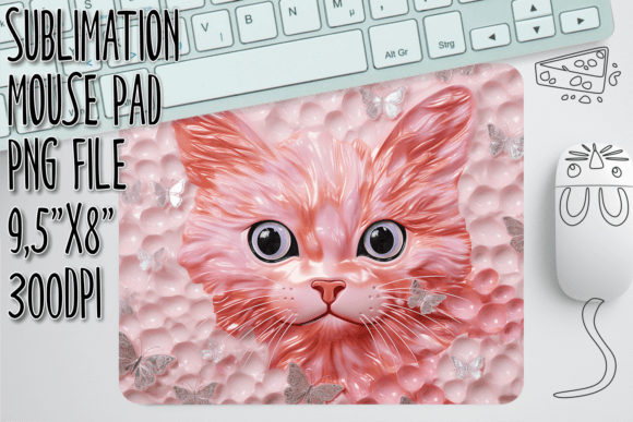 Creating Custom Desk Accessories with 3D Cat Floral Mouse Pad Art