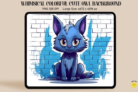 Elevating Creative Projects with a 3D Graffiti Cartoon Russian Blue Cat