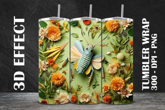 Elevating Sublimation Design: The Strategic Value of 3D Grasshopper Tumbler Wrap 2