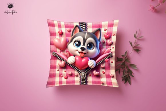 Evaluating 3D Zipper Dog Valentine Pillow PNG 28 for Creative Projects
