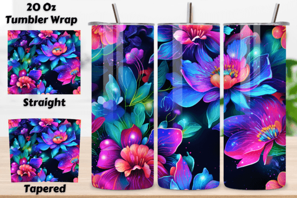 Evaluating the 3D Neon Bloom Delight Tumbler Wrap for Sublimation