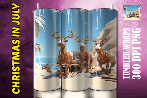 Evaluating the 3D Reindeer Tumbler 16 Digital Sublimation Asset