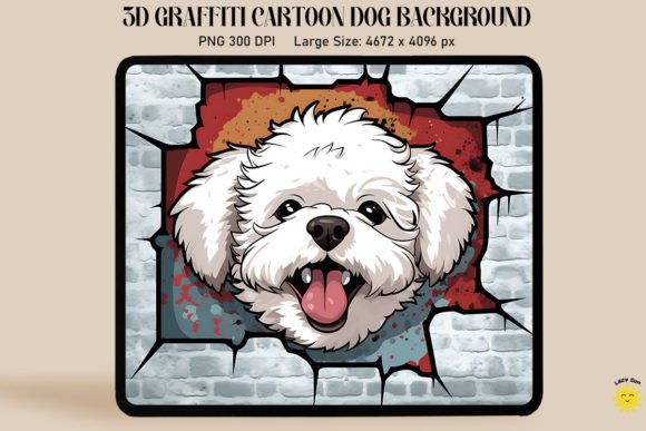 Integrating the 3D Graffiti Happy Bichon Frise Dog Asset into Creative Workflows