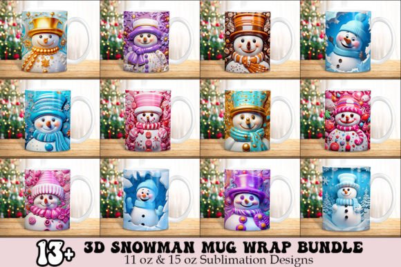 Integrating the 3D Snowman Christmas Mug Wrap Bundle Into Your Sublimation Workflow