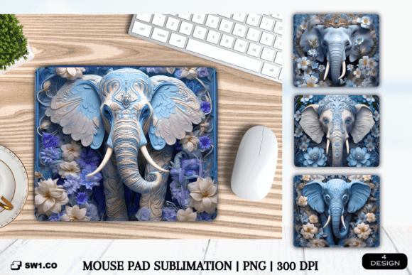 Mastering Digital Sublimation: A Guide to 3D Elephant Flower Mouse Pad Designs