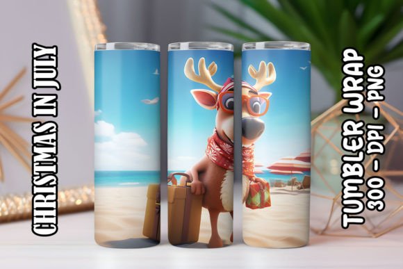 Mastering Sublimation Design with the 3D Nosed Reindeer Tumbler 2 Digital Asset