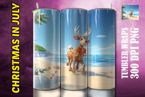 Mastering Sublimation Design with the 3D Reindeer Tumbler 3 Digital Asset