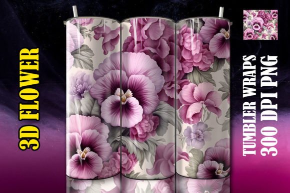 Mastering Sublimation with the 3D Pansies Flower Tumbler Wrap: A Complete Digital Design Guide