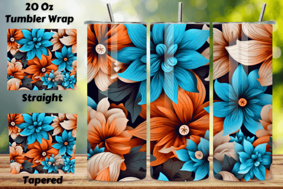 Mastering Sublimation Workflows with the Symphonic Petal Tumbler Wrap 3D PNG