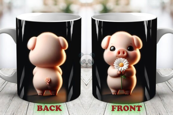 Maximizing Print Quality and Design Versatility with the Cute Pig Both Side 3D Mug Wrap Set