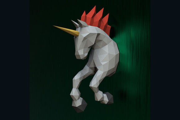 Unicorn 3D Papercraft PDF SVG Cricut Template