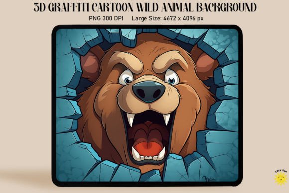 Unlocking Creativity: A Comprehensive Guide to Using the 3D Graffiti Cartoon Grizzly Bear Digital Asset